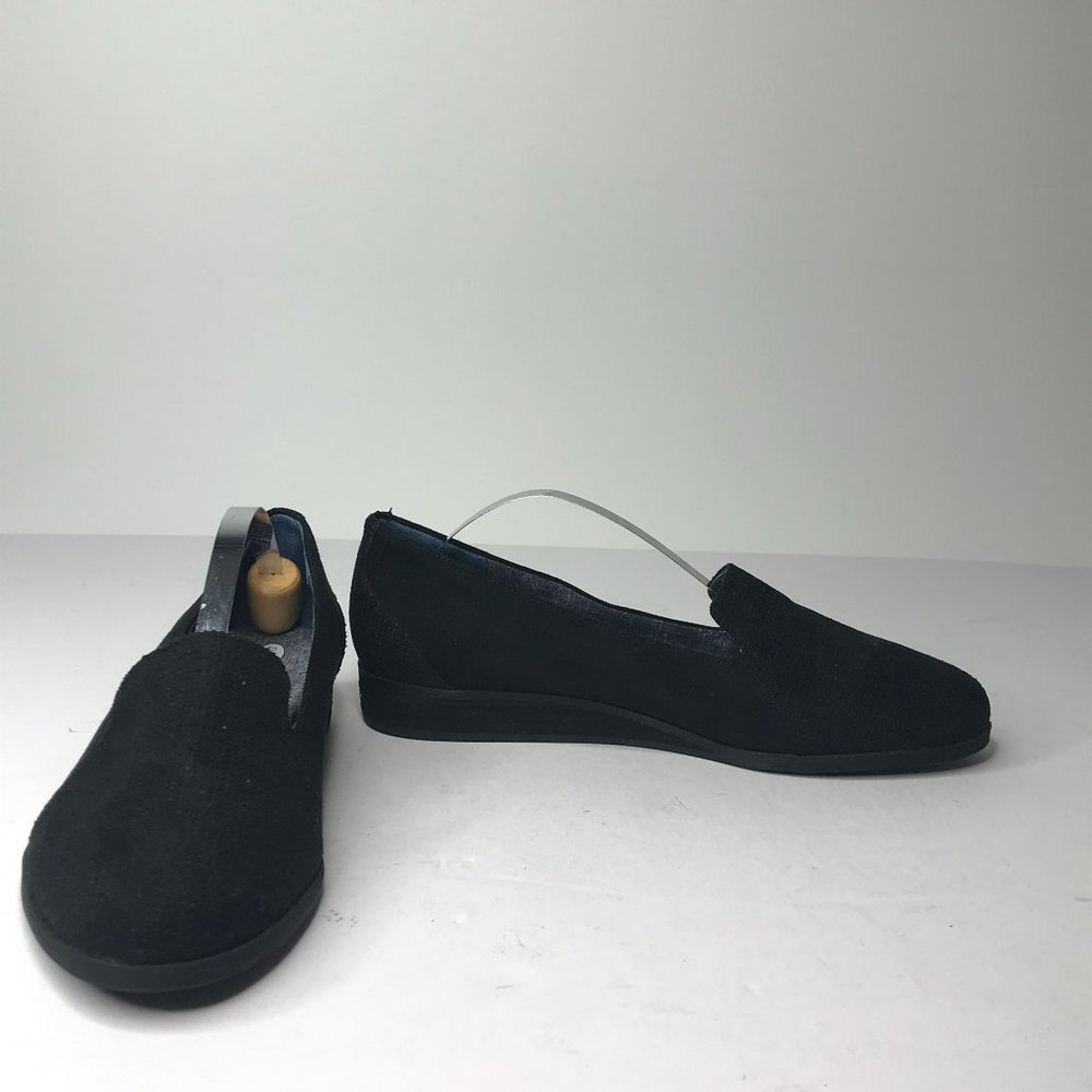 Dr. Scholl's Daily Loafers Size 7.5 M Faux Suede Black Memory Foam Cool Fit